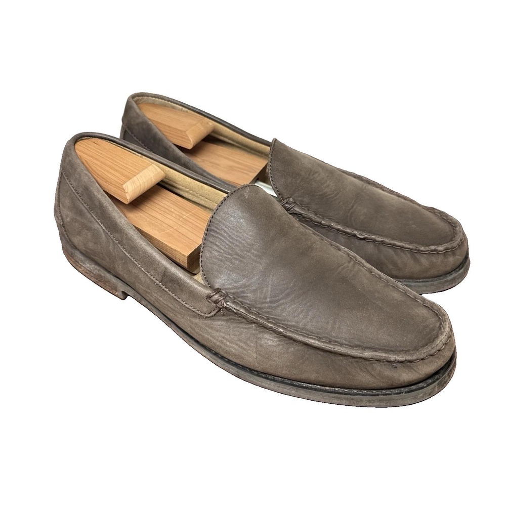 Polo Ralph Lauren Mens Brown Suede Leather Loafers sz 12D Quiet Luxury Resort